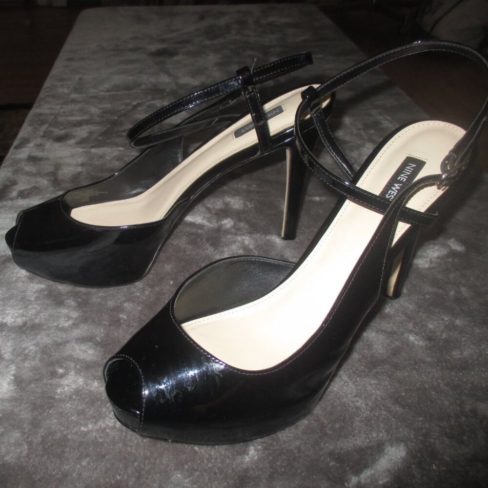 Nine West size 12 black Hanken 3 heels